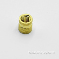 Customized Embedded Brass Threaded Knurled ໃສ່Nາກຖົ່ວໃສ່